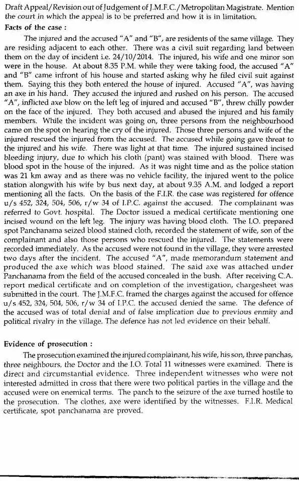 2015 Assistant Public Prosecutor Paper I: Criminal Procedure Code & Evidence Act — page 1 instructions scan PDF download