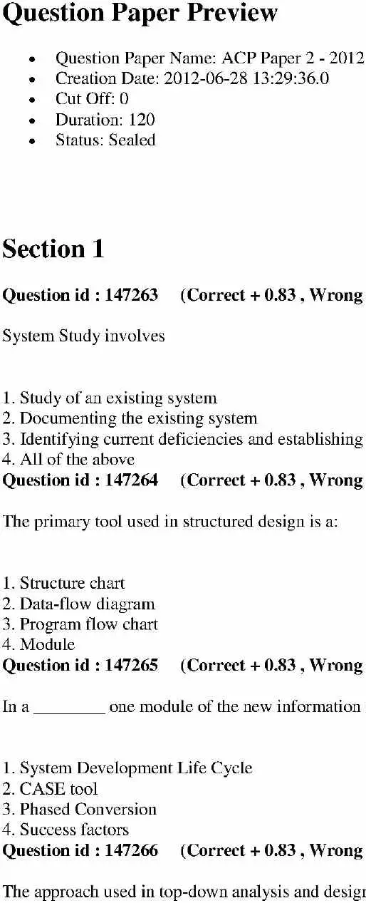 ACP Paper 2 2011 RPSC question paper page 1 instructions and exam header scan PDF download