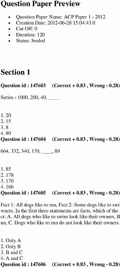 ACP AND PROGRAMMER 2011 Paper 1 question paper page 1 instructions scan PDF download RPSC
