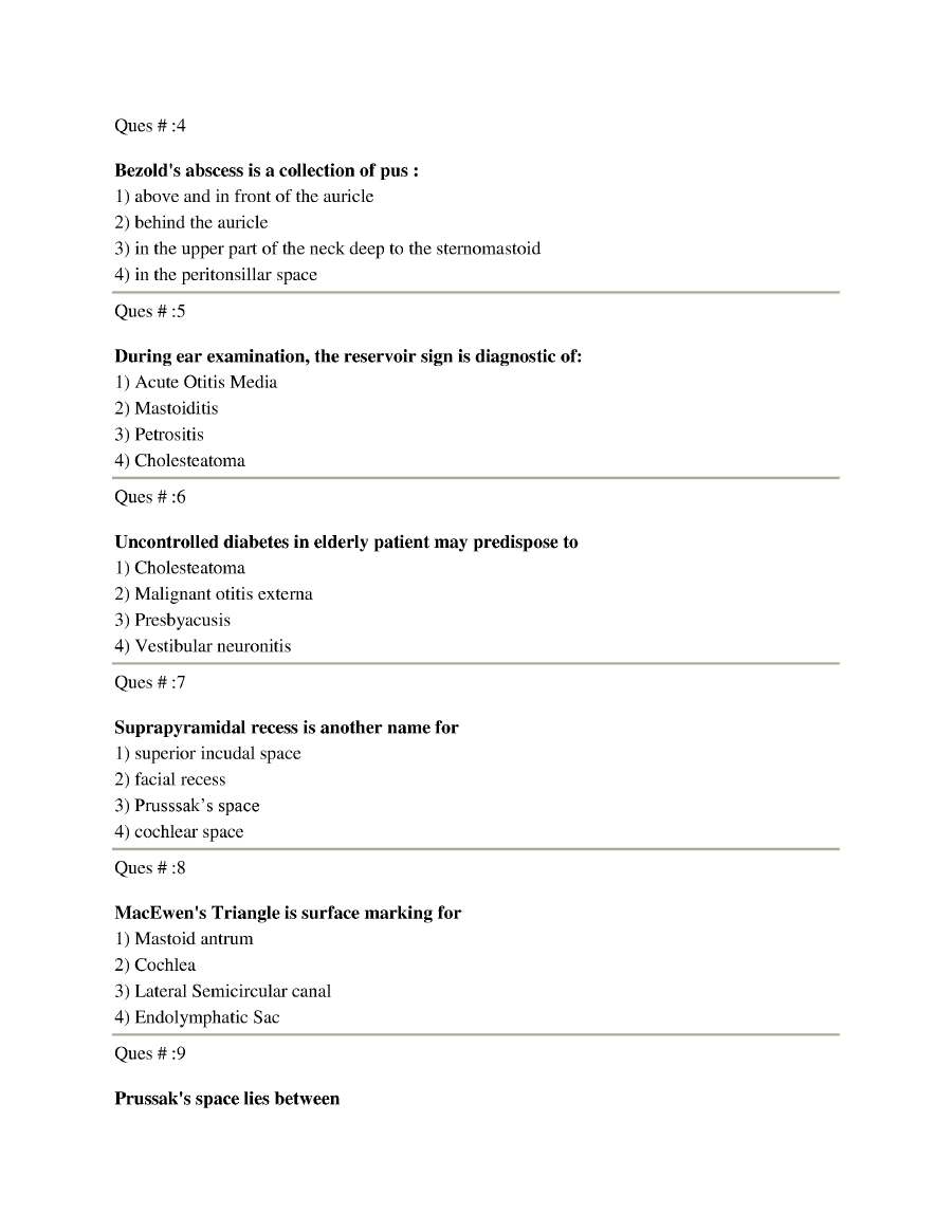 RPSC Assistant Professor Oto Rhino Laryngology 2014 question paper page 1 instructions scan PDF download