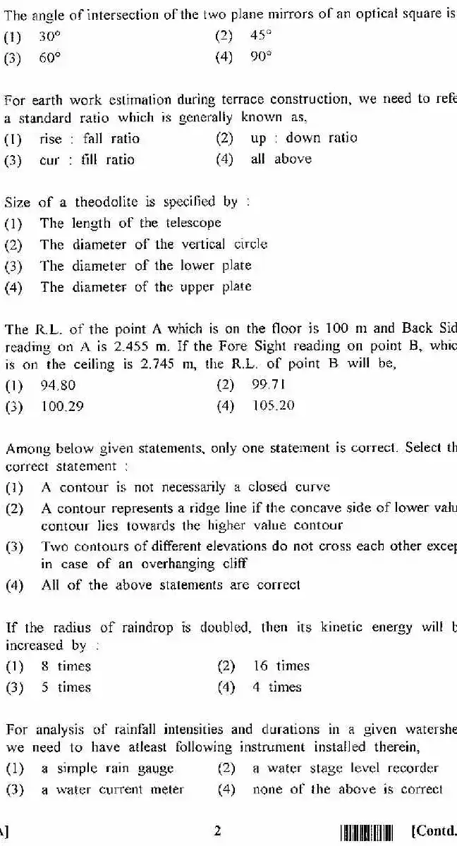 ASST. ENGINEER 2013 Agricultural Engineering question paper page 1 instructions scan PDF download RPSC exam paper