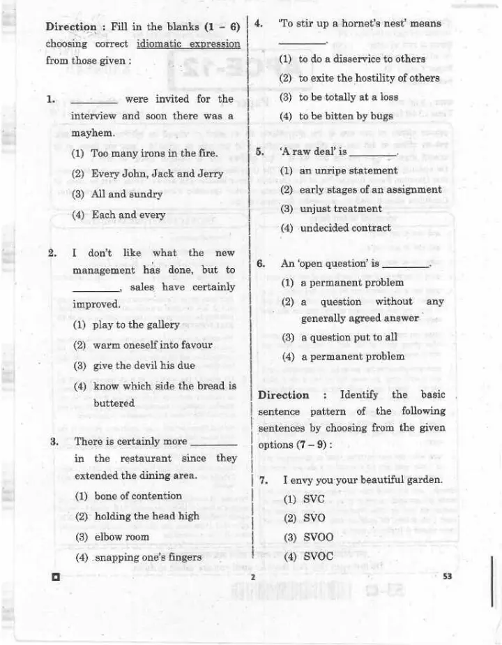 ASST. PROF. (COLLEGE EDUCATION) 2020 Paper-I English question paper page 1 instructions scan PDF download RPSC