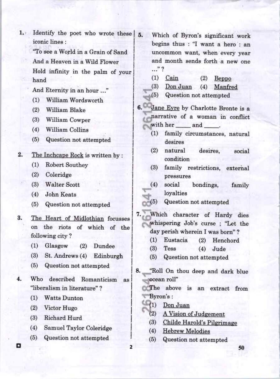 RPSC Asst. Prof. Librarian PTI College Edu Exam 2023 English Paper II question paper page 1 scan PDF download