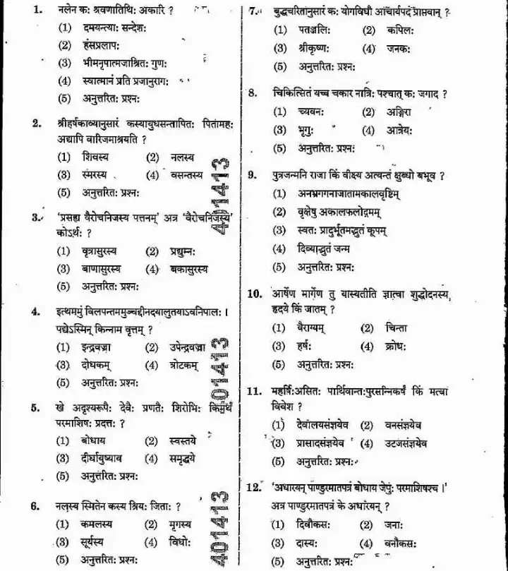 RPSC Asst. Prof. Sahitya-I 2024 question paper page 1 instructions scan PDF download