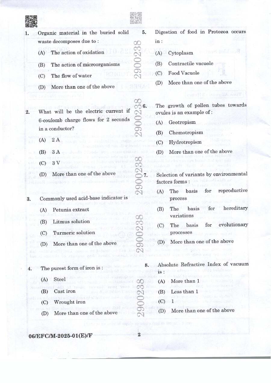 BPSC System Analyst General Studies Paper I question paper page 1 instructions scan PDF download for Bihar PSC recruitment exam