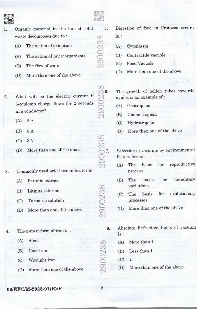 BPSC System Analyst General Studies Paper I question paper page 1 instructions scan PDF download for Bihar PSC recruitment exam