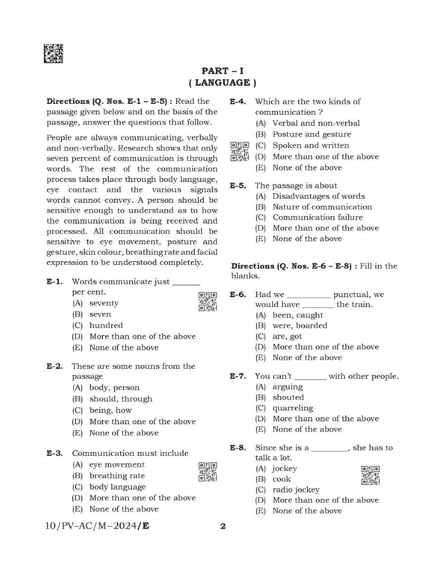 BPSC Teacher Language and General Studies question paper page 1 instructions scan PDF download. Includes exam name, time allowed, maximum marks, and important instructions for candidates.