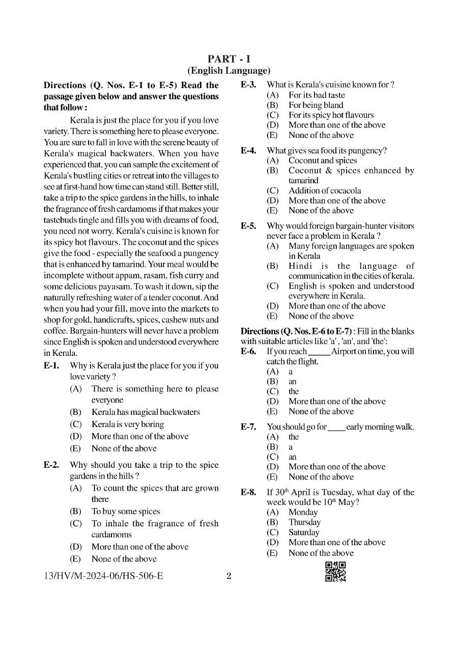 BPSC Teacher Recruitment Examinations 2024 Language, General Studies And Maithili question paper page 1 scan showing exam instructions and header details. PDF download available.