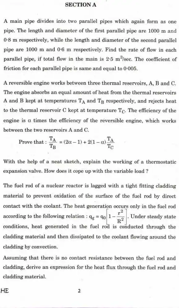 Engineering Service Main 2019 Mechanical Paper I — page 1 instructions scan PDF download