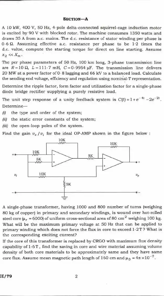 Electrical Eng Paper-II 2017- UPSC ESE — page 1 instructions scan PDF download