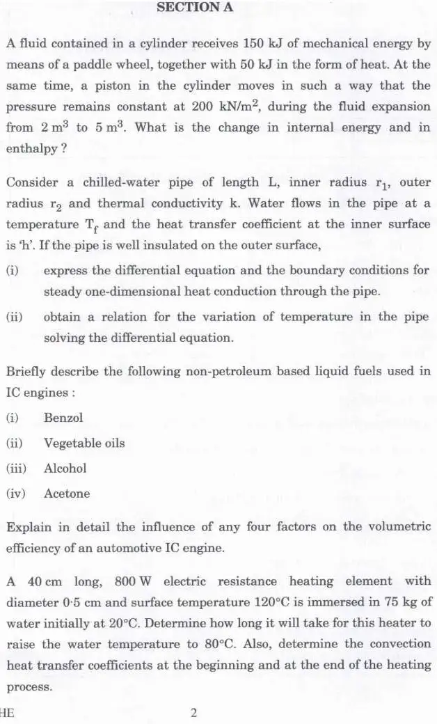 Mechanical Engineering Paper II 2023 IFS — page 1 instructions scan PDF download