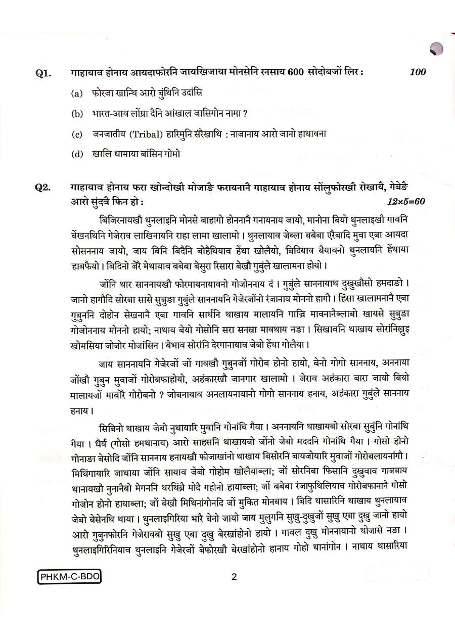Civil Services (Main) Examination 2024 Question Paper PDF Download — page 1 instructions scan PDF download