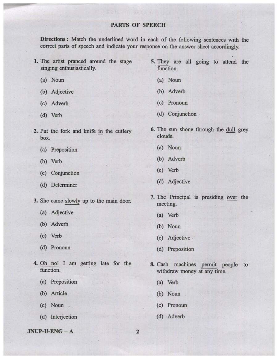 Combined Defence Services Examination (II) 2023 English question paper page 1 instructions and exam header scan PDF download