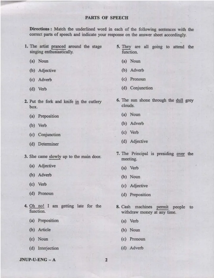 Combined Defence Services Examination (II) 2023 English question paper page 1 instructions and exam header scan PDF download