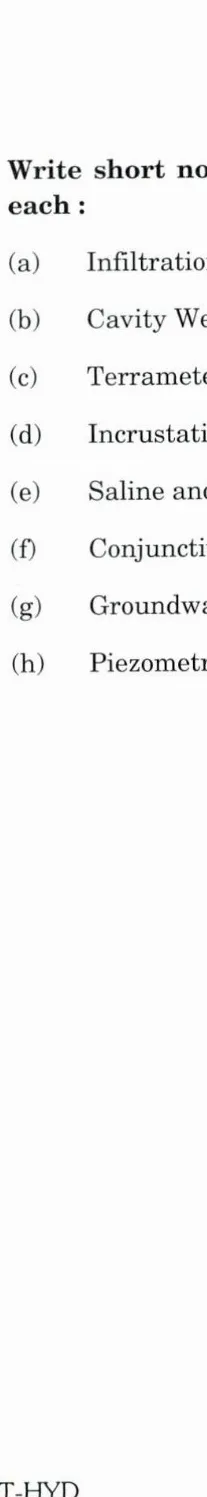 Combined Geo-Scientist Main 2021 Hydrogeology question paper page 1 instructions scan PDF download UPSC