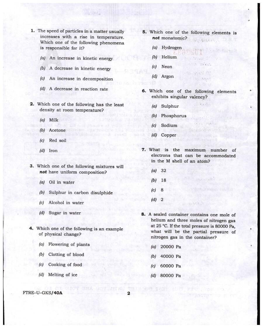 Combined Geo-Scientist (Preliminary) Examination 2022 General Studies Paper-I question paper page 1 instructions and header scan PDF download