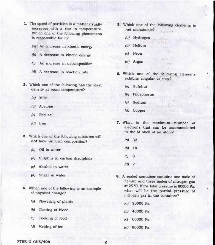 Combined Geo-Scientist (Preliminary) Examination 2022 General Studies Paper-I question paper page 1 instructions and header scan PDF download