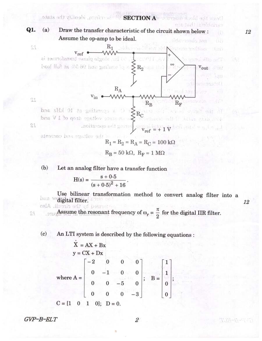 Electrical Engineering Paper II 2022 — page 1 instructions scan PDF download