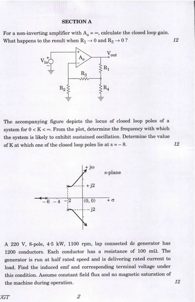 Engineering Service Main 2021 Electrical Engineering Paper II question paper page 1 instructions scan PDF download