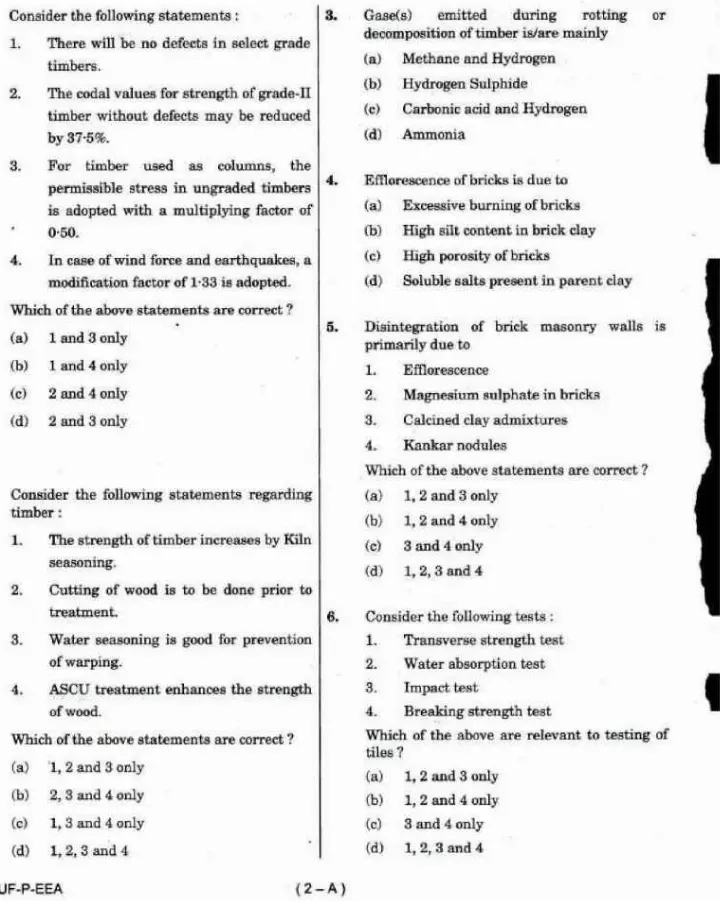 Engineering Services Examination 2016 Civil Engineering Paper I question paper page 1 instructions scan PDF download. UPSC ESE 2016 Civil Engineering Paper I instructions.