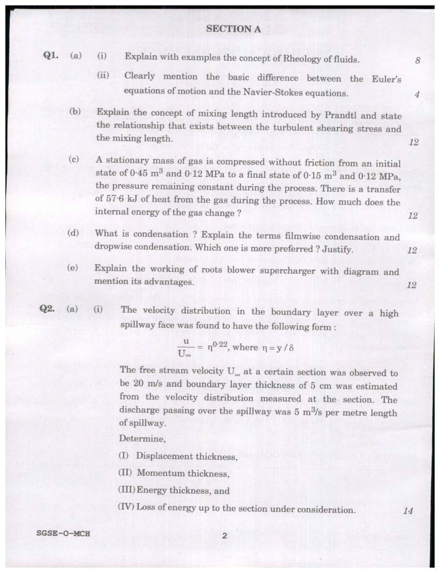 Engineering Services Main 2024 Mechanical Engineering Paper I question paper page 1 instructions scan PDF download. UPSC ESE 2024 Mechanical Engineering Paper I exam header and instructions.