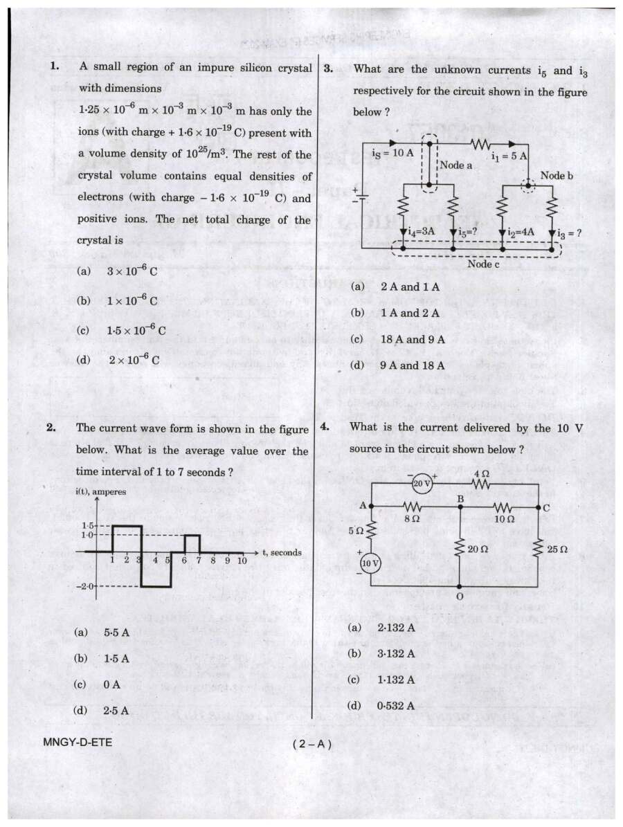 Engineering Services (P) Exam 2023 Electrical Engineering Paper II question paper page 1 instructions scan PDF download