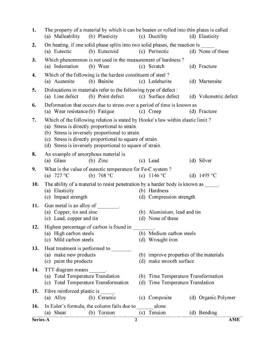 UKPSC ITI Foreman Automobile Engineering question paper page 1 instructions scan PDF download for Government Industrial Training Institute Foreman Instructor Examination 2024.