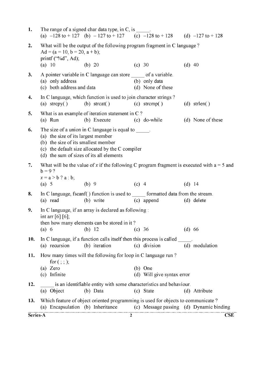 UKPSC ITI Foreman Instructor 2024 question paper page 1 instructions scan PDF download for Government Industrial Training Institute Exam