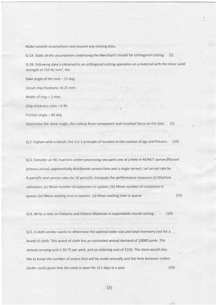 Haryana AE Mechanical 2024 Paper (33E) – OCR Repair & Questions — page 1 instructions scan PDF download