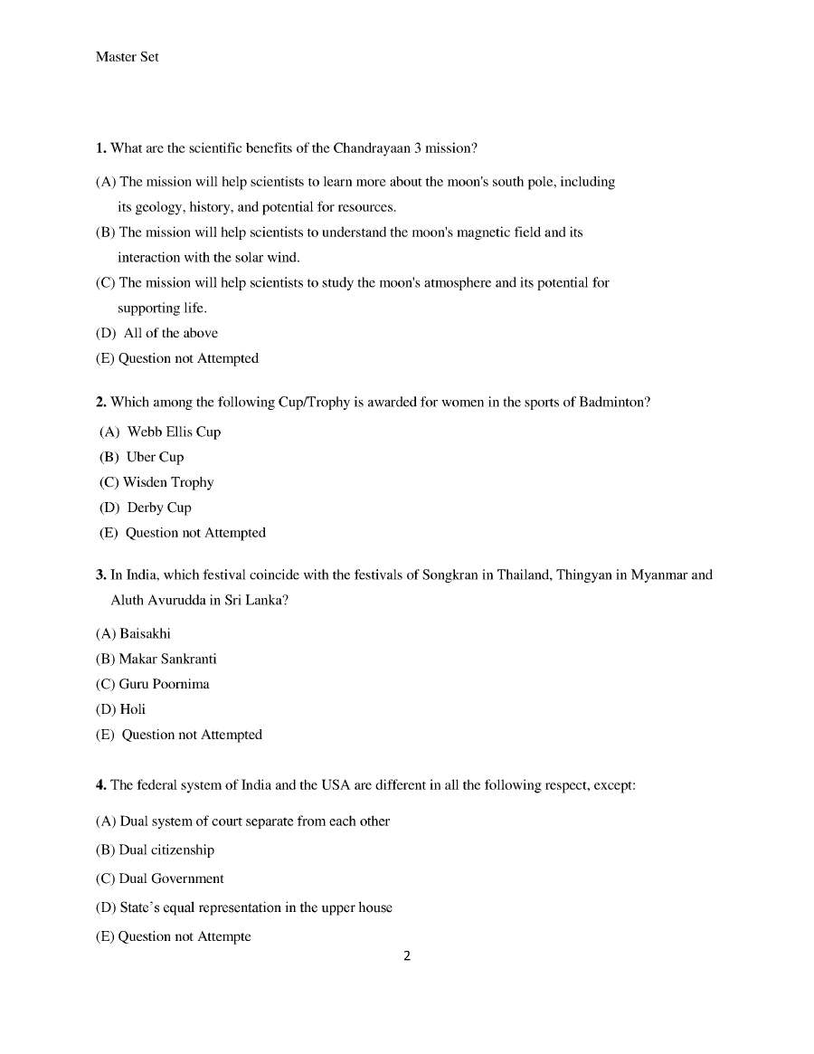 Common Screening Test 2023 – Haryana Government (MCQ) — page 1 instructions scan PDF download