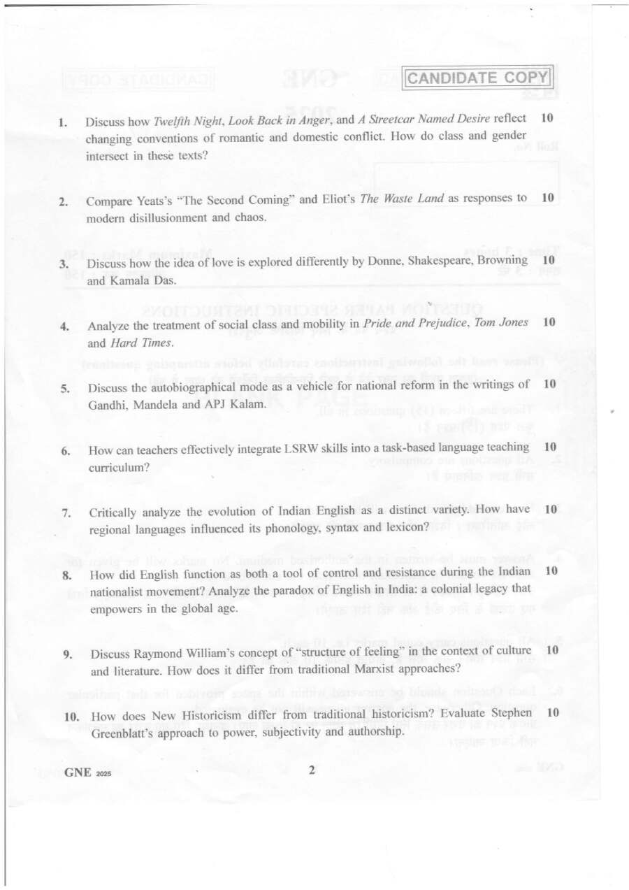 Assistant Professor 2025 Question Paper Haryana Government question paper page 1 instructions scan PDF download