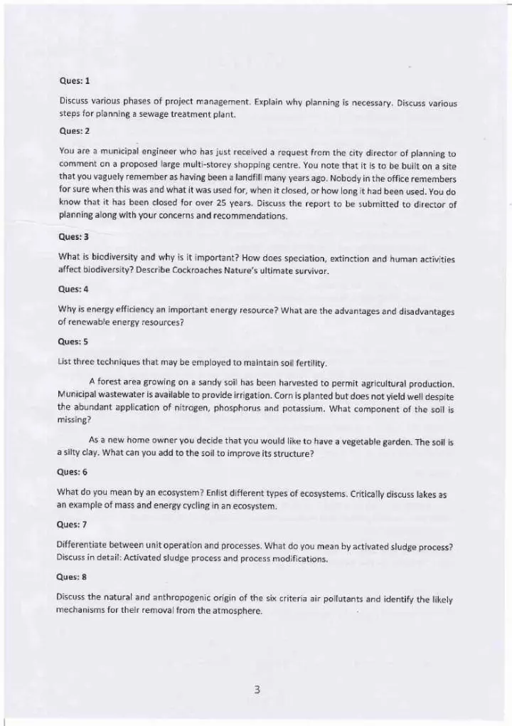 Exam page 1: ENV code 70, 3 hours, 150 marks, bilingual English/Hindi instructions