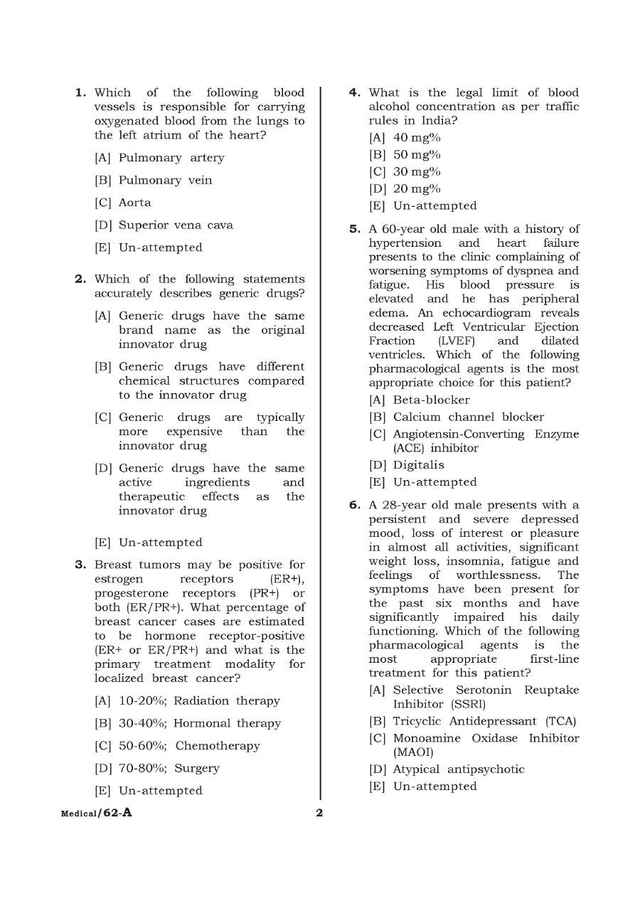 Screening Test Medical Officer (Group-A) – ESI Health Care 2023 — page 1 instructions scan PDF download