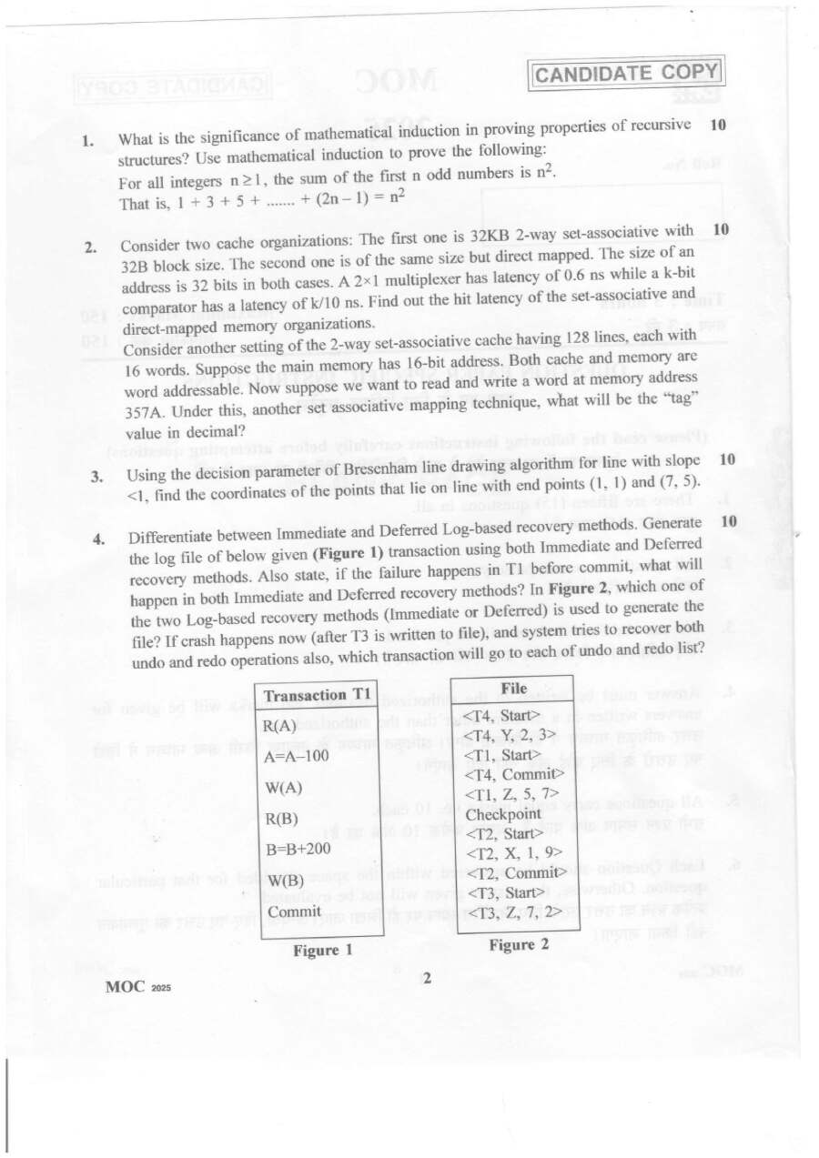 Haryana Govt Professor CS Paper 5269 - 2025 — page 1 instructions scan PDF download