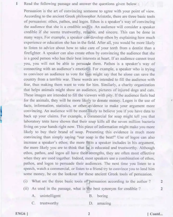 Haryana PGT English 2023 ENG6 — page 1 instructions scan PDF download