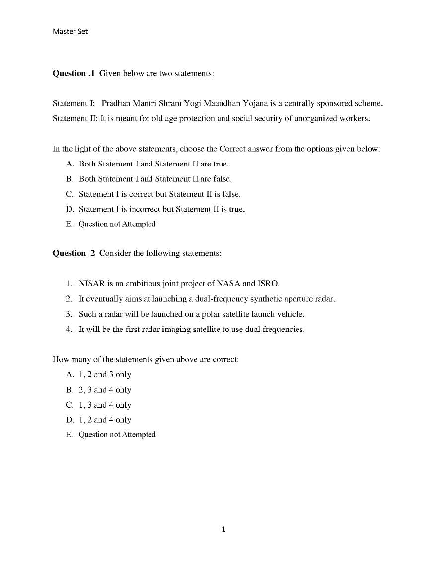 Combined Screening Test 2023: Horticulture Officer Exam (Haryana) — page 1 instructions scan PDF download