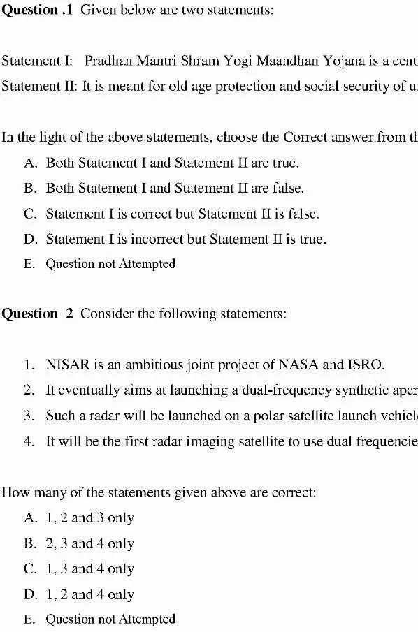 Combined Screening Test 2023: Horticulture Officer Exam (Haryana) — page 1 instructions scan PDF download