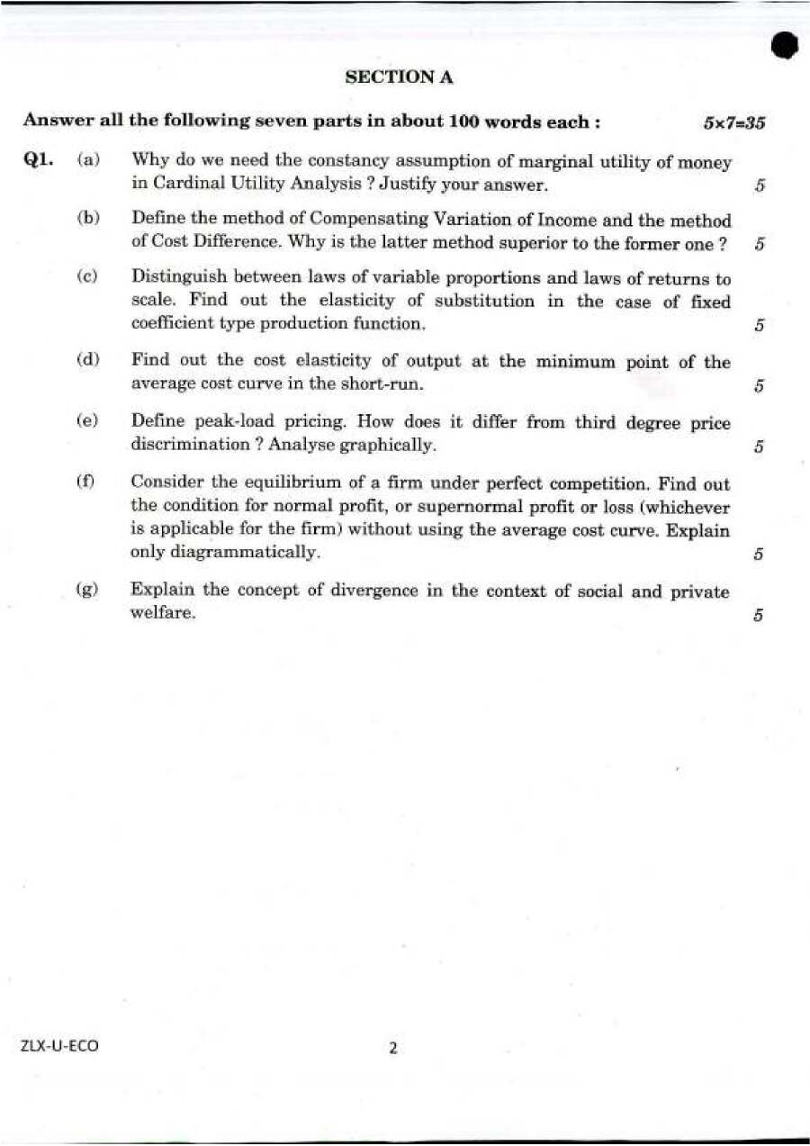 IES ISS 2017 General Economics Paper I question paper page 1 instructions scan PDF download UPSC