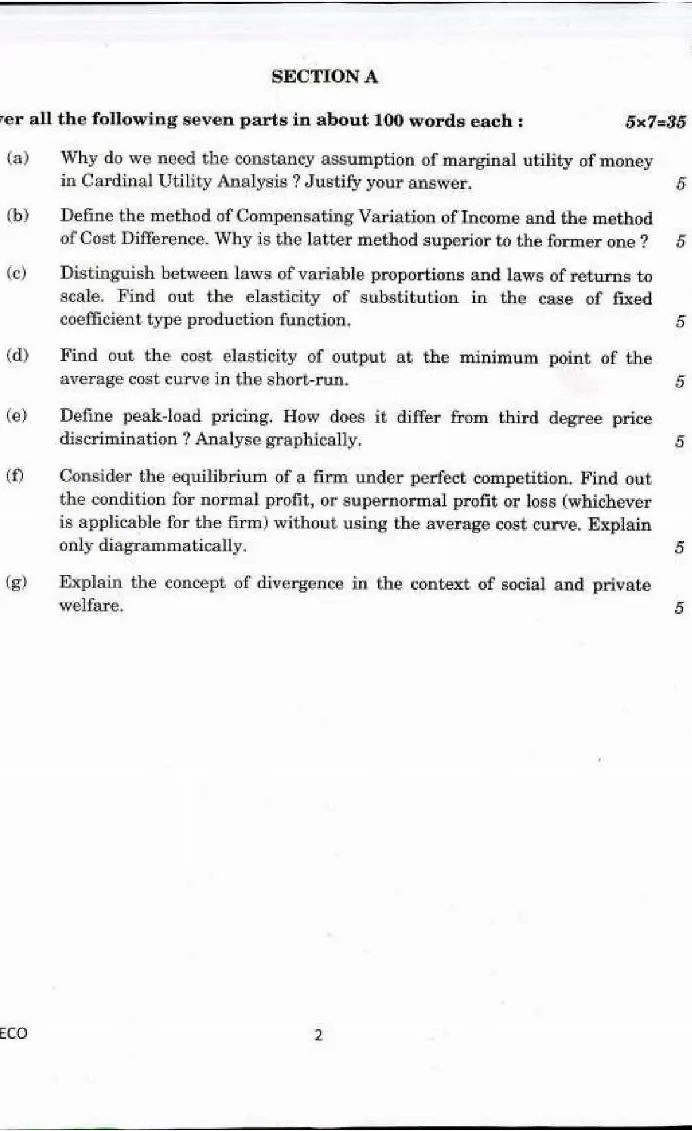 IES ISS 2017 General Economics Paper I question paper page 1 instructions scan PDF download UPSC