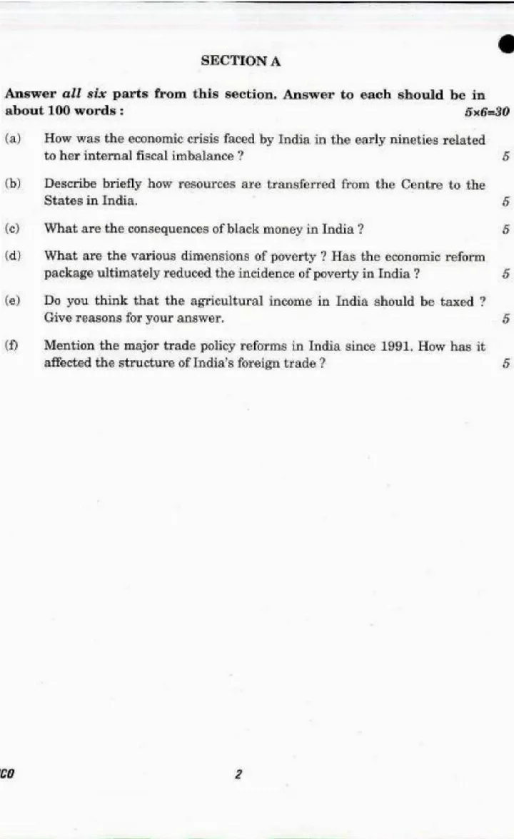 IES ISS 2017 Indian Economics question paper page 1 instructions scan PDF download UPSC exam
