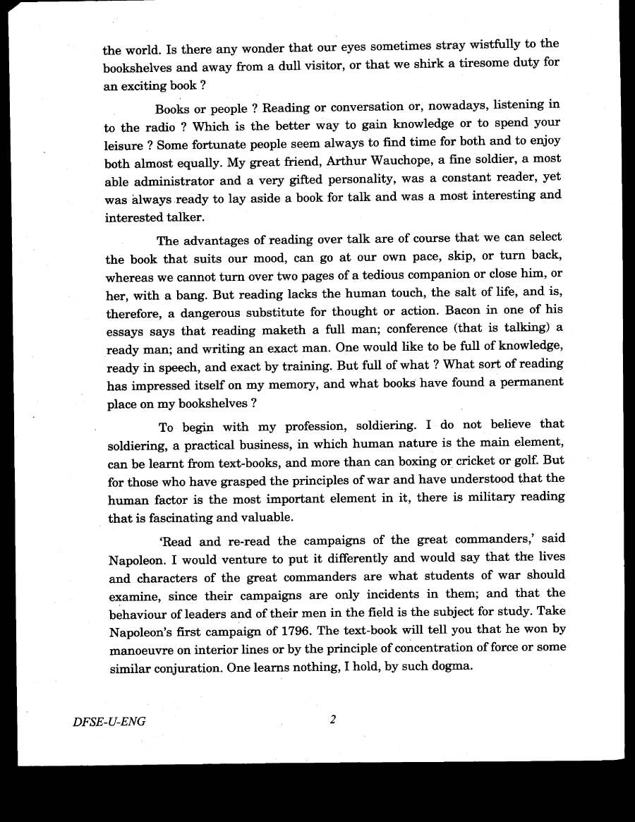 IES ISS 2020 General English question paper page 1 instructions scan PDF download UPSC