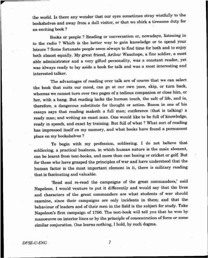 IES ISS 2020 General English question paper page 1 instructions scan PDF download UPSC