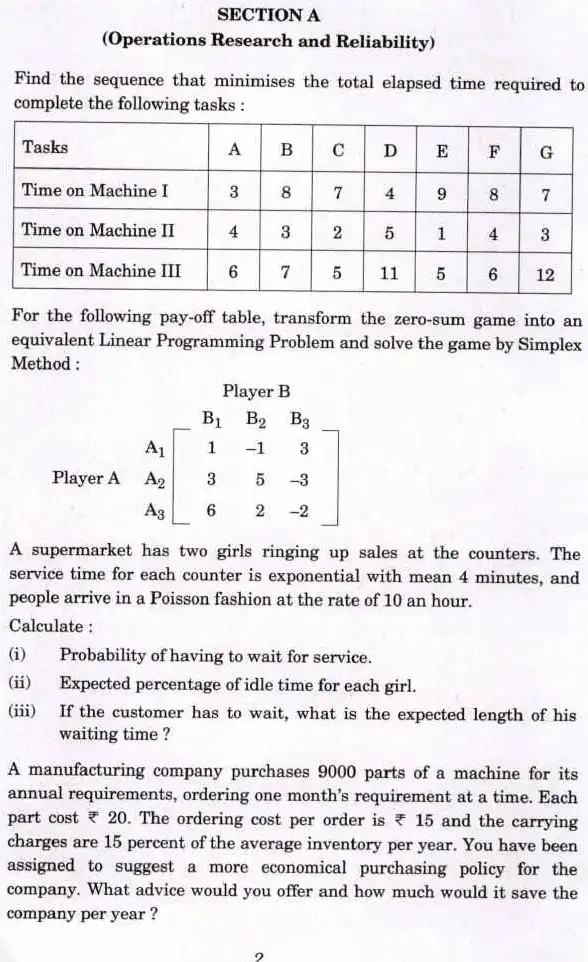 IES ISS 2021 Statistics Paper IV question paper page 1 instructions scan PDF download UPSC