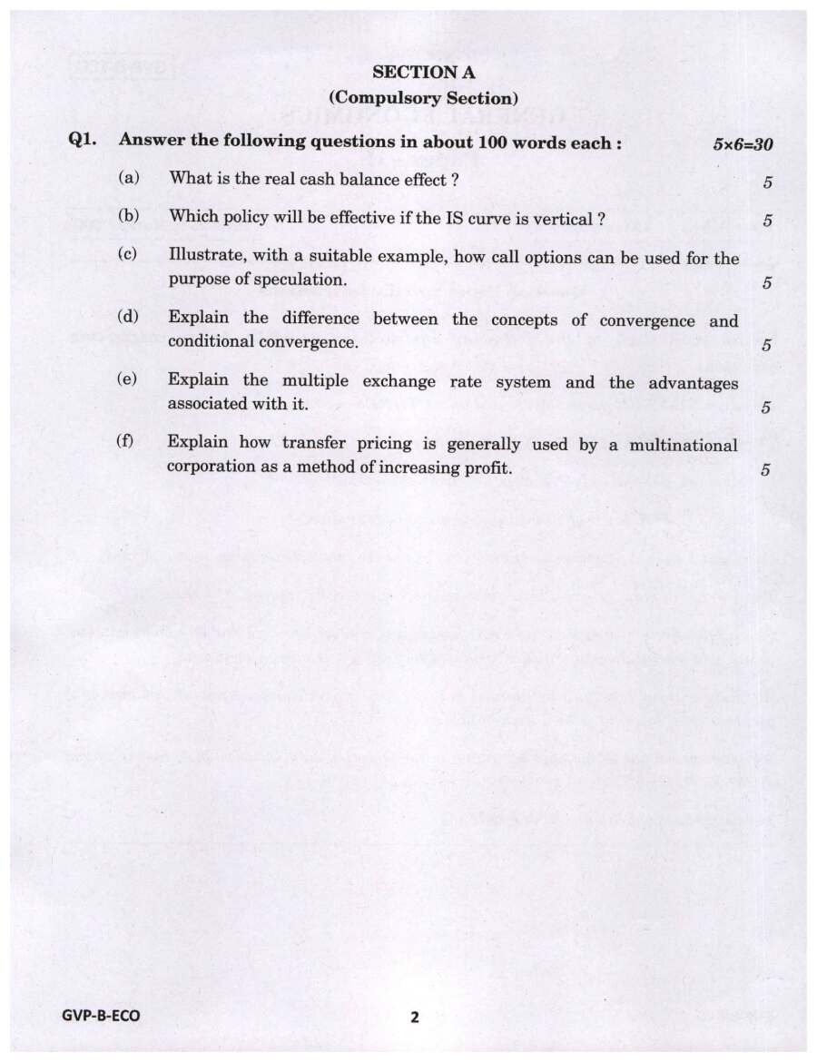 IES ISS 2022 General Economics Paper II question paper page 1 instructions scan PDF download UPSC exam paper