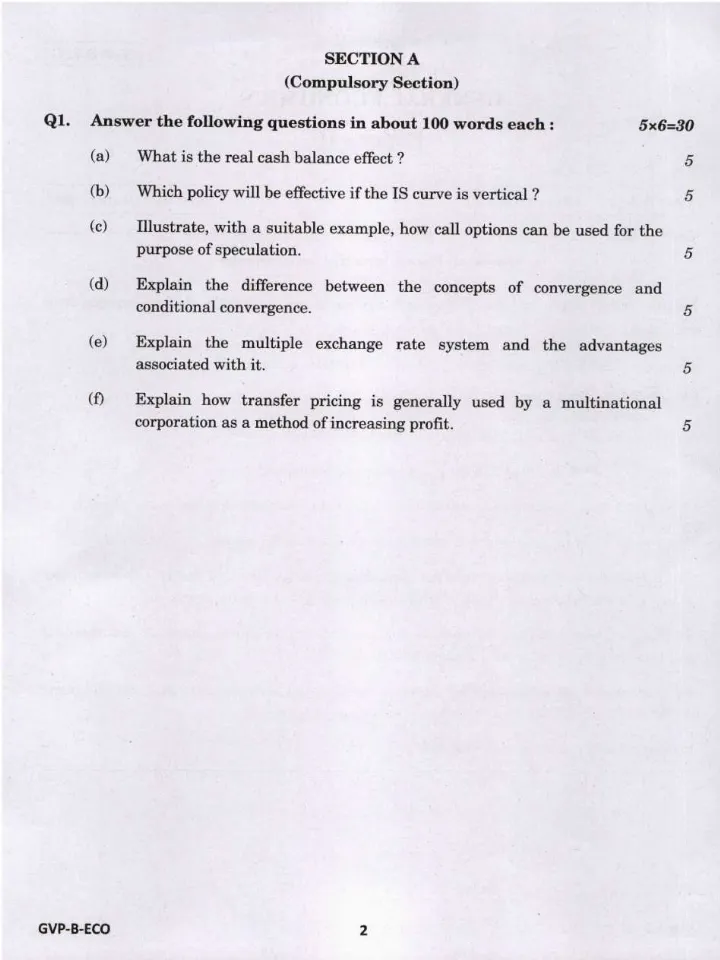 IES ISS 2022 General Economics Paper II question paper page 1 instructions scan PDF download UPSC exam paper