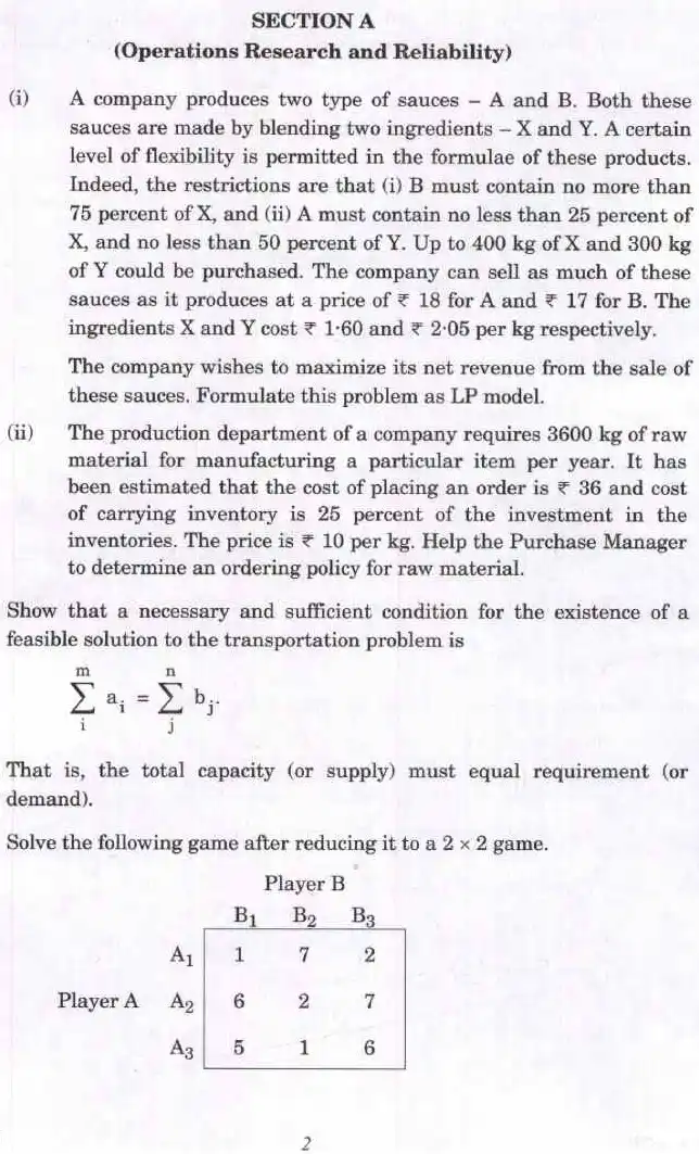 IES ISS 2023 Statistics Paper IV question paper page 1 instructions scan PDF download UPSC