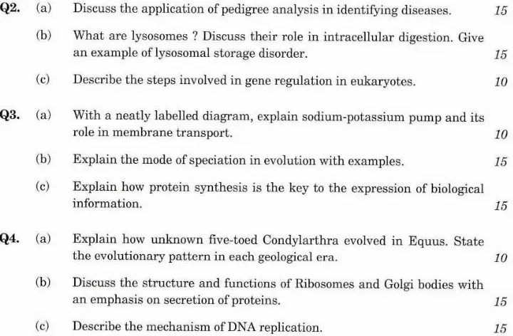 IFS Mains 2018 Zoology Paper II question paper page 1 instructions scan PDF download. Includes exam details and specific instructions for candidates.