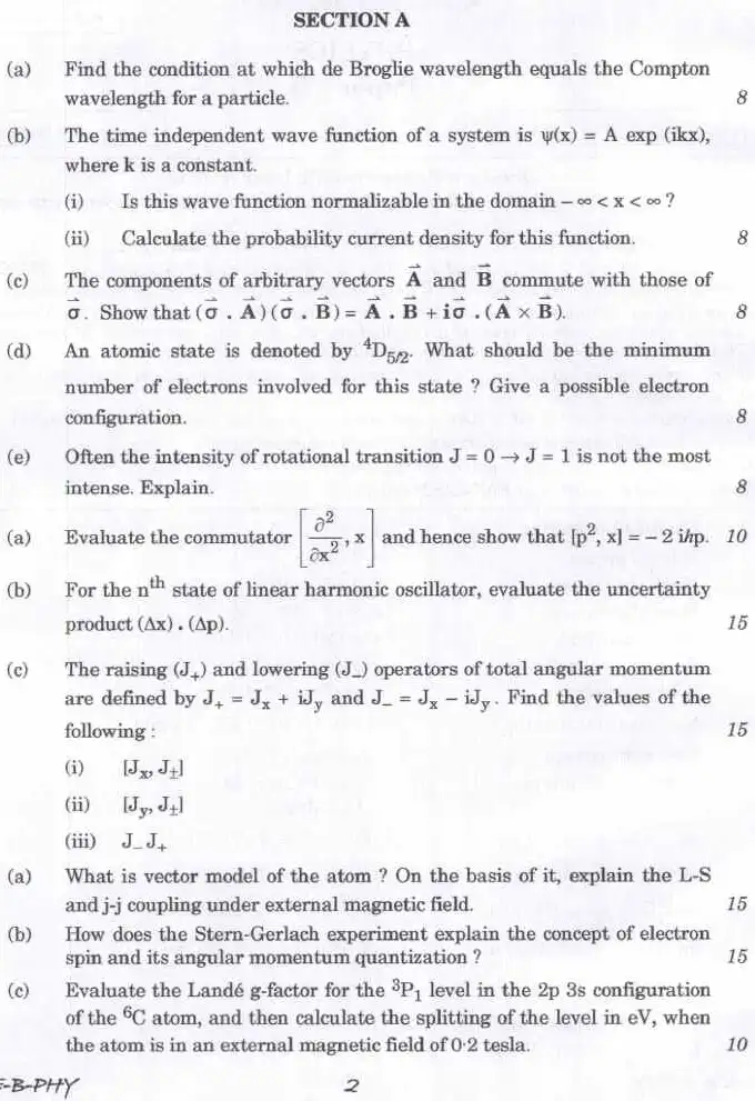 IFS Physics Paper II 2023 - MCQ & Descriptive — page 1 instructions scan PDF download