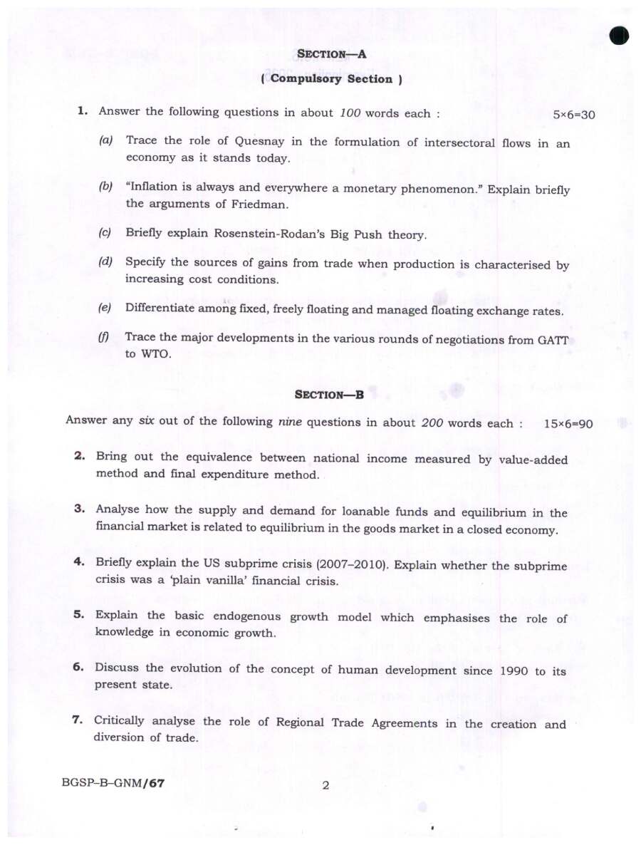 IES ISS 2025 General Economics Paper II question paper page 1 instructions scan PDF download UPSC