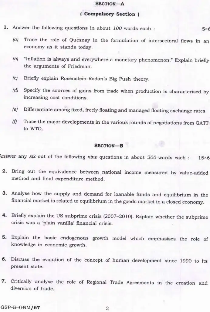IES ISS 2025 General Economics Paper II question paper page 1 instructions scan PDF download UPSC
